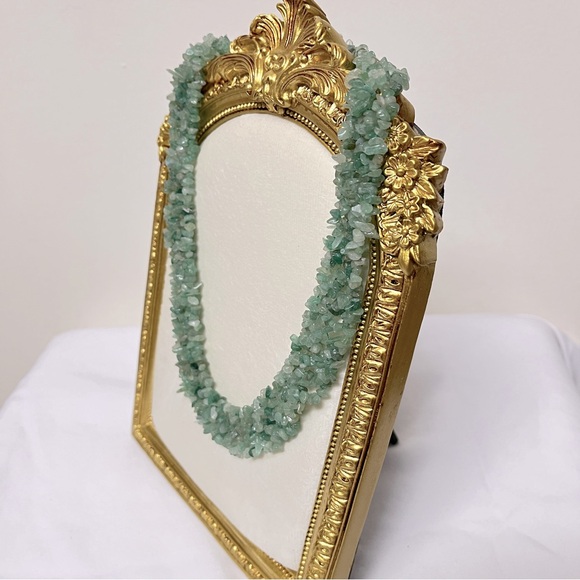 Necklace-Avertine nugget, NWOT, shades of green, 18”, 925 clasp, weighted 2.7 oz - Picture 3 of 14